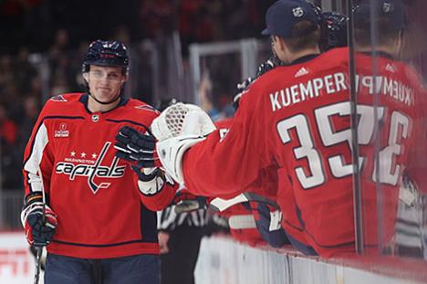 Беларускі хакеіст Протас набраў два ачкі ў матчы НХЛ