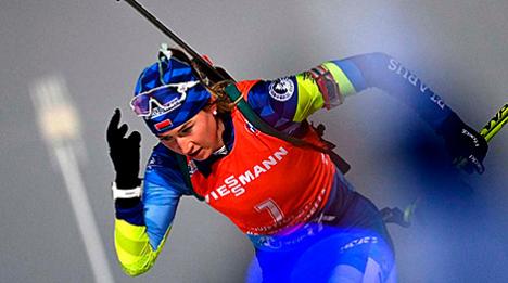 Дзінара Алімбекава займае 7-е месца ў агульным заліку Кубка свету па біятлоне