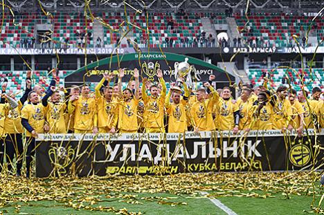 Футбалісты БАТЭ чацвёрты раз выйгралі Кубак Беларусі