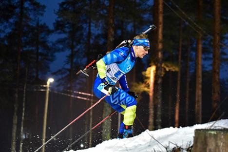 Антон Смольскі заняў трэцяе месца ў спрынце на этапе Кубка свету па біятлоне
