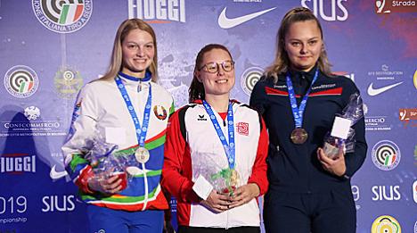 Марыя Мартынава заваявала серабро на ЧЕ па стральбе ў Італіі