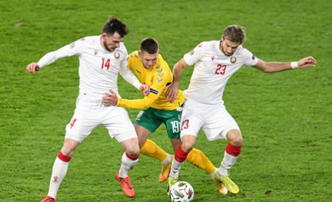 Футбалісты Беларусі абыгралі каманду Літвы ў матчы Лігі нацый