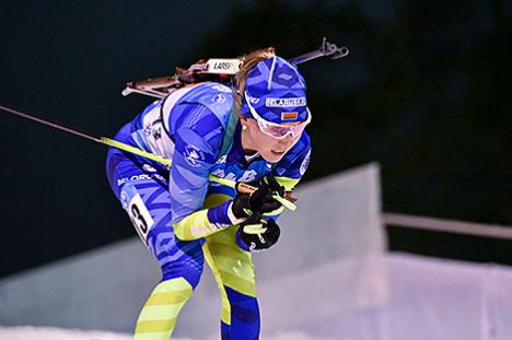 Дзінара Алімбекава паднялася на 7-е месца ў заліку Кубка свету па біятлоне