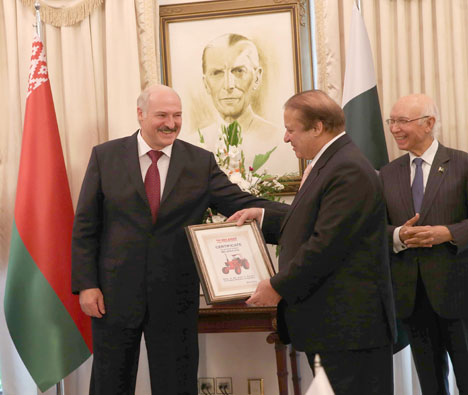 Шарыф: Пакістан надае вялікае значэнне развіццю адносін з Беларуссю