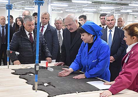 Лукашэнка назваў мадэрнізацыю футравага камбіната ў Віцебску падарункам народу да 7 лістапада
