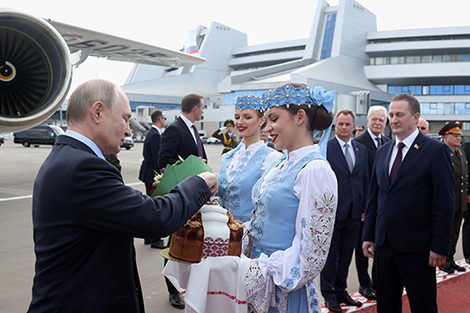 Пуцін прыбыў з рабочым візітам у Беларусь
