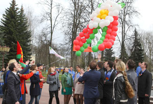 Студенческая молодежь БРСМ в Гродно приняла эстафету патриотической акции 