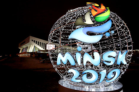 Светящиеся шары с логотипом II Европейских игр установили на въездах в Минск