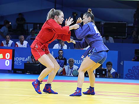 Belarus’ Anastasiia Arkhipava into sambo final at 2nd European Games in Minsk