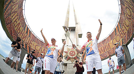 Flame of Peace visits Mound of Glory