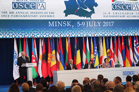 Выступление Президента Беларуси на пленарном заседании, посвященном торжественному открытию 26-й сессии ПА ОБСЕ