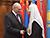 Lukashenko gives Slutsk sash, painting to Patriarch Kirill as birthday gift