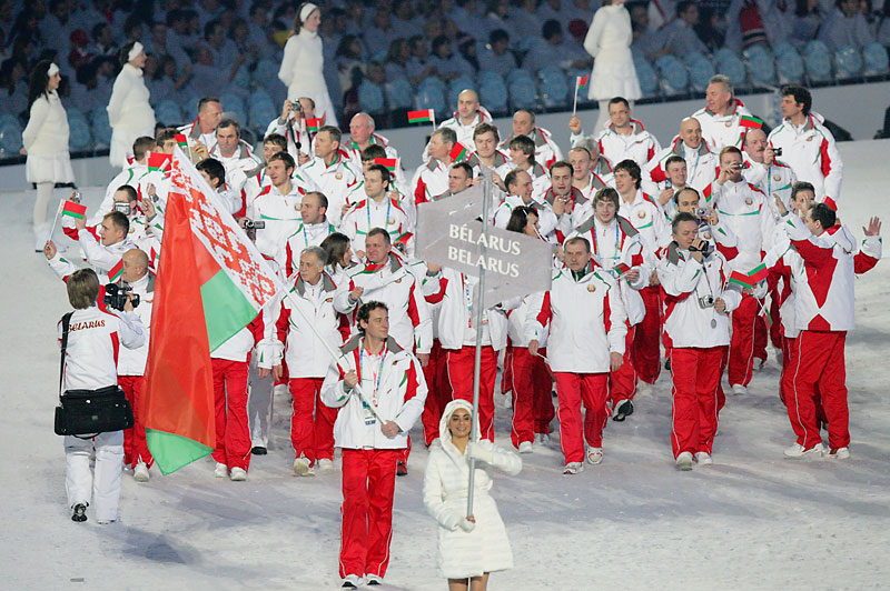 The Belarusian delegation at the opening ceremony of the 2010 Vancouver Winter Olympic Games