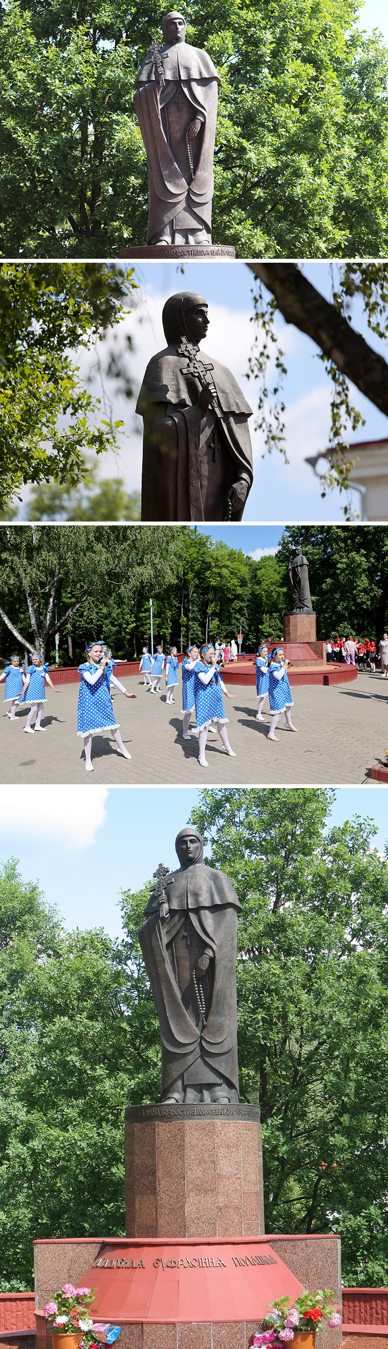 A monument to St. Euphrosyne of Polotsk. Polotsk