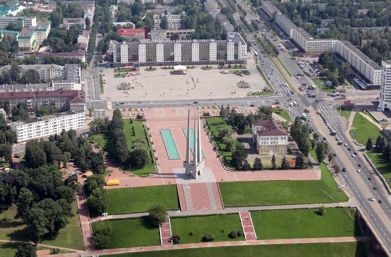 A bird’s-eye view of the town of Vitebsk
