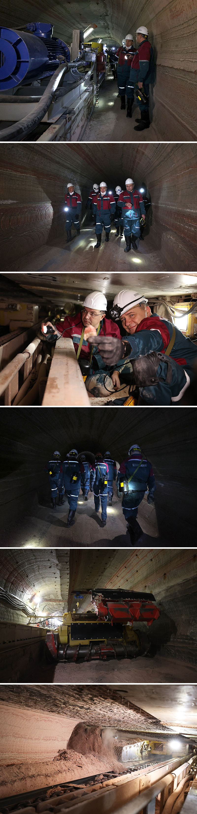 Prime Minister Roman Golovchenko visits the Belarusian potassium mining company Belaruskali, December 2020