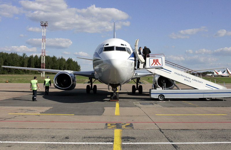 A Boeing 737/500 of the Belavia airline