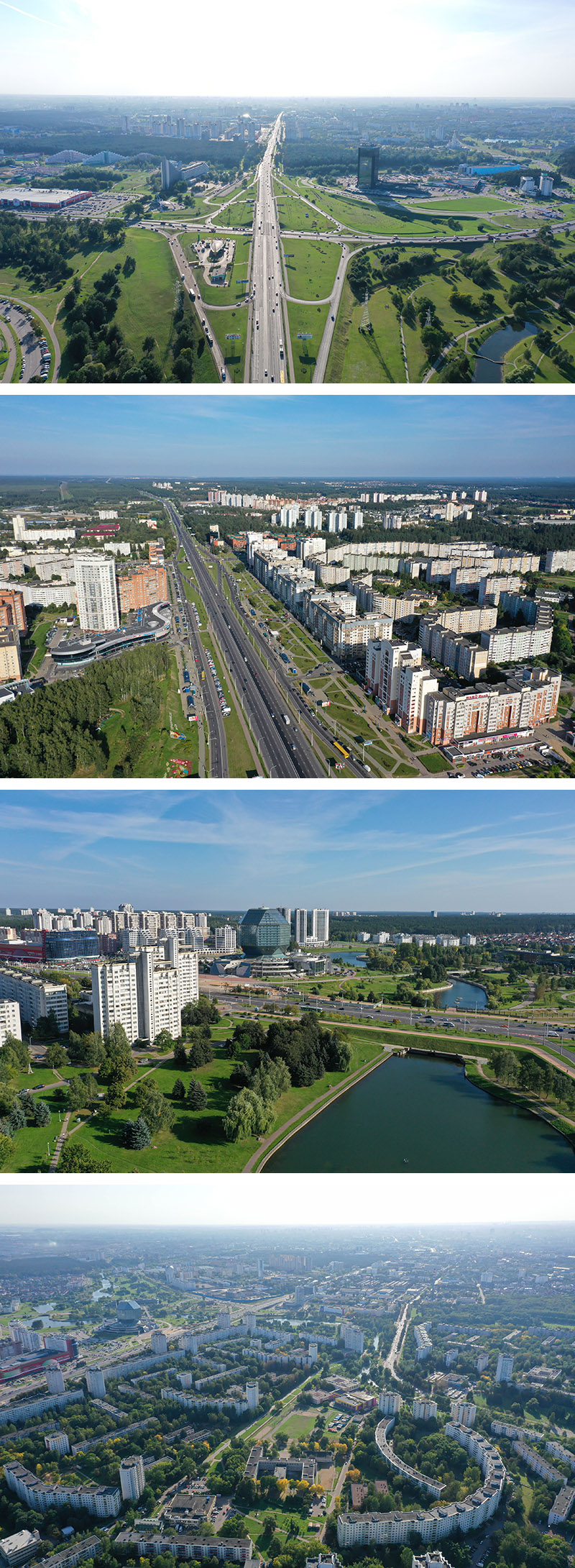 Independence Avenue in Minsk: Intersection with the Minsk ring road to enter the city