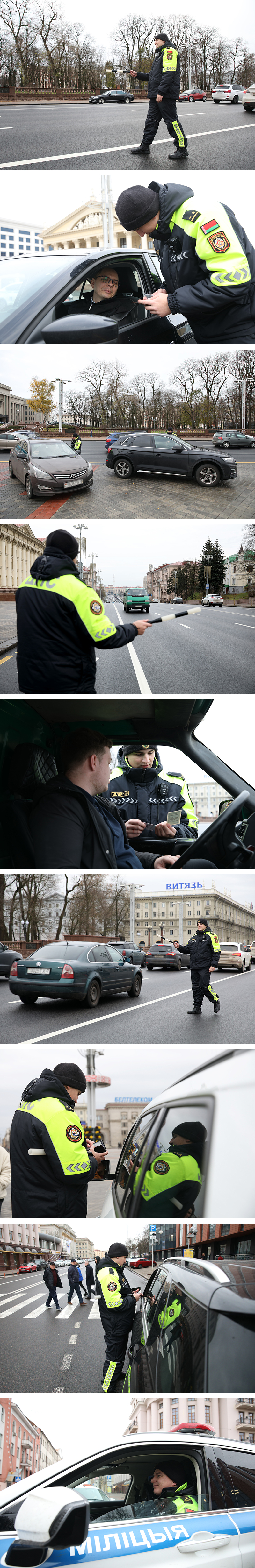 Check of documents by traffic police