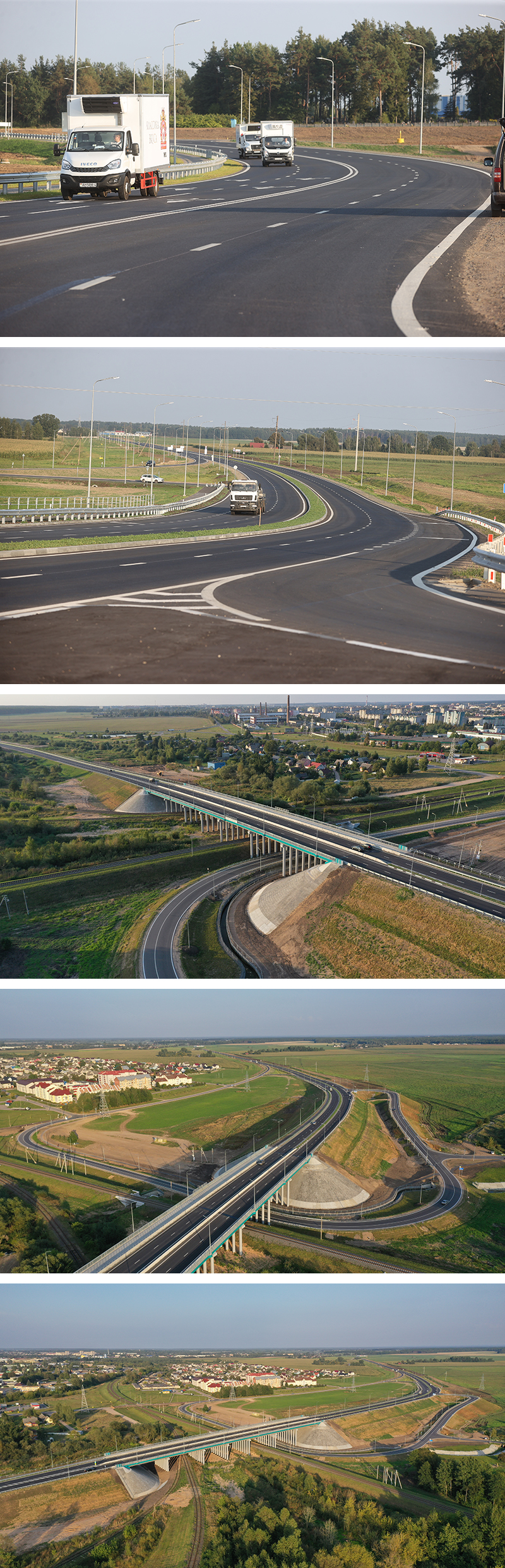 Access road to the city of Lida from M11 highway