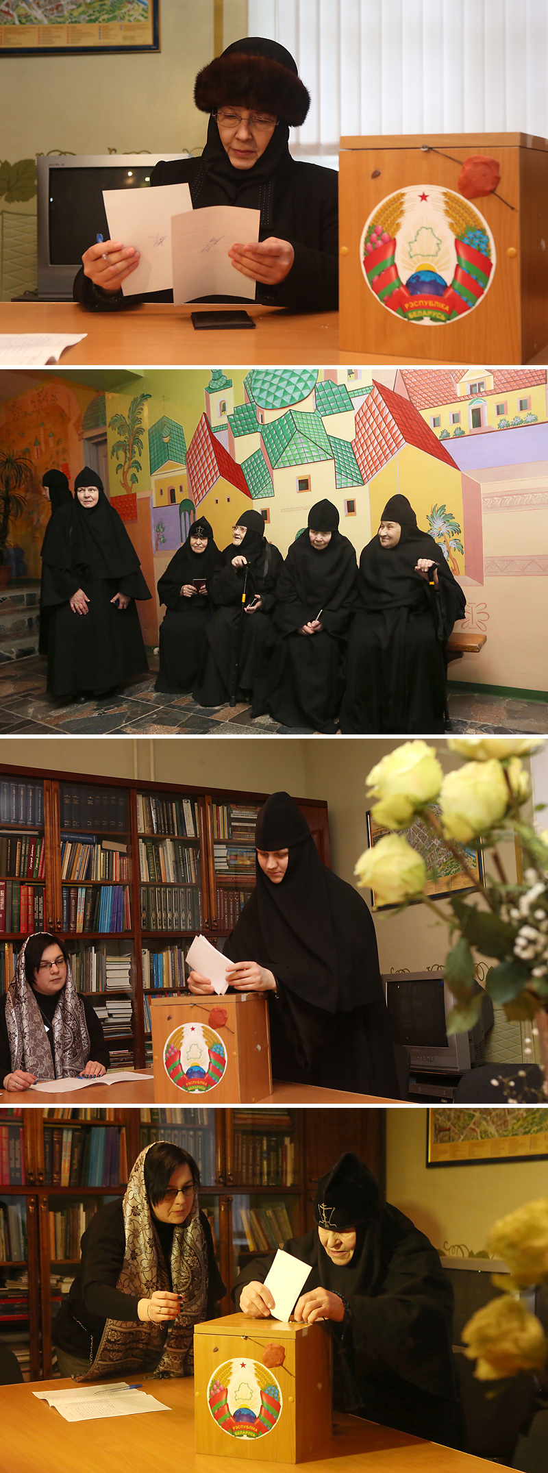 Nuns of the Grodno Holy Nativity-Theotokion convent vote in the elections, 2018