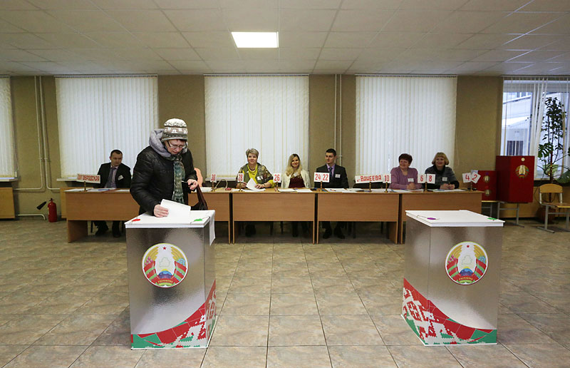 Voting in the local elections in Minsk, 2018