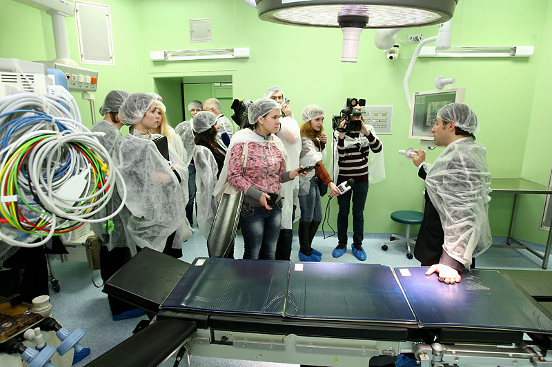 Journalists visit the National Scientific and Practical Center of Organ and Tissue Transplantation as part of a media tour