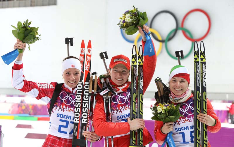 Darya Domracheva clinches the second gold at the Olympic Games in Sochi