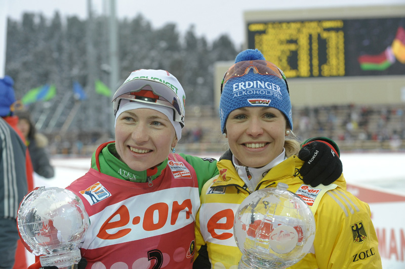 Darya Domracheva and Magdalena Neuner. Khanty-Mansiysk  (2012)