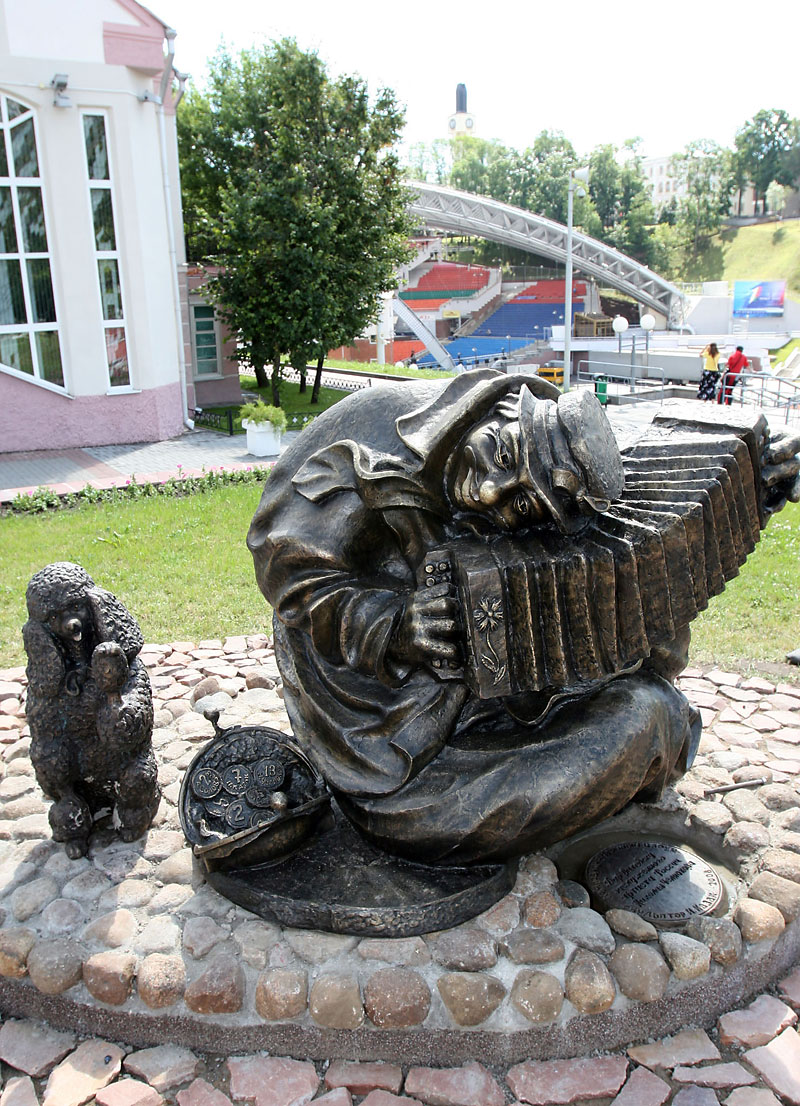 A Clown sculpture in Vitebsk