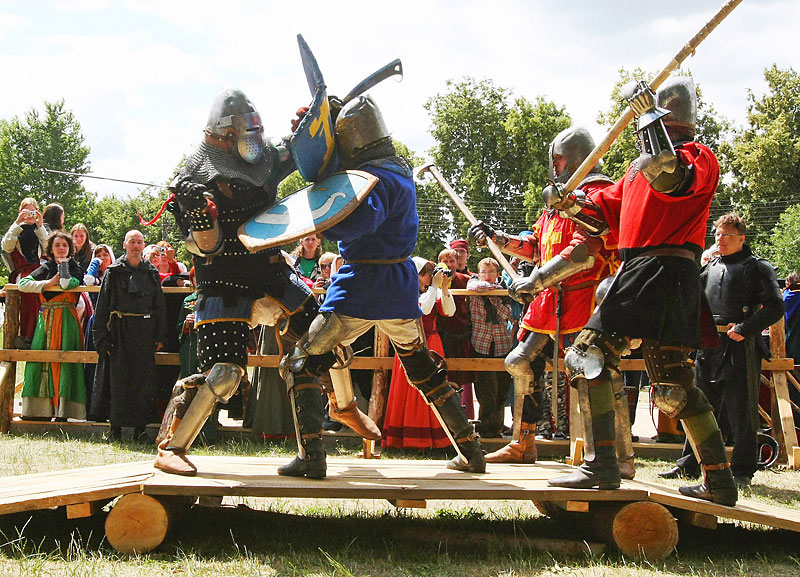 The medieval festival near the Kamenets Tower