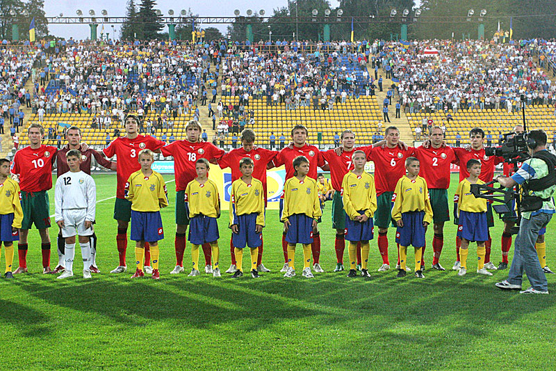 Belarus vs. Ukraine. The 2010 World Cup qualification