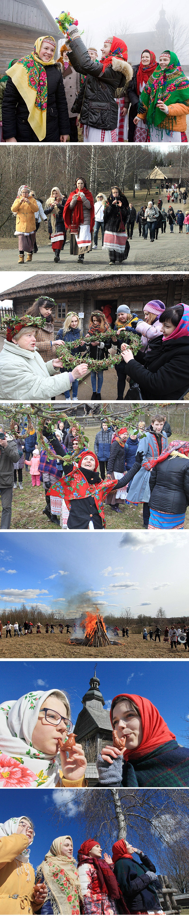Belarusian celebration Gukanne Vyasny (call for spring) in State Museum of Vernacular Architecture and Ethnic Heritage