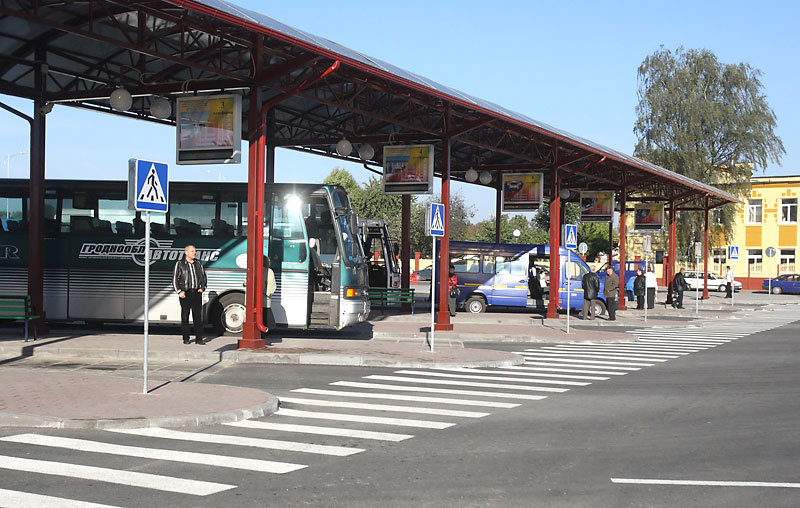 The bus station in the town of Lida