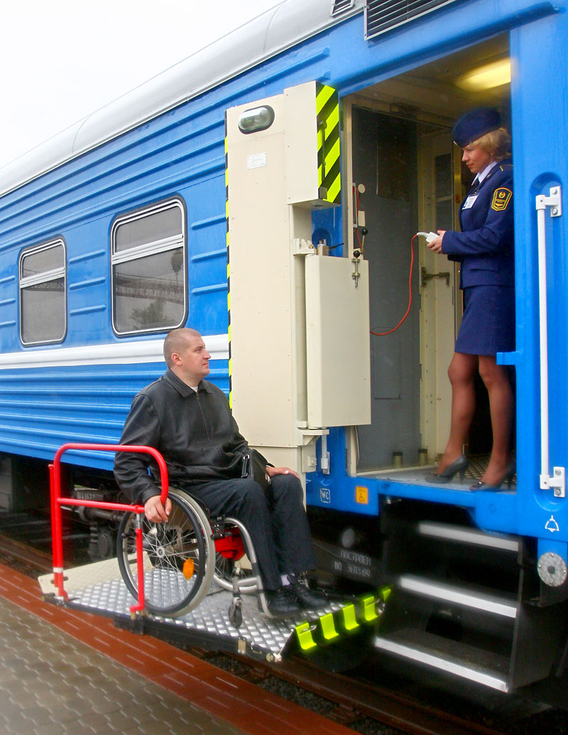 Спецыяльны вагон для інвалідаў-калясачнікаў