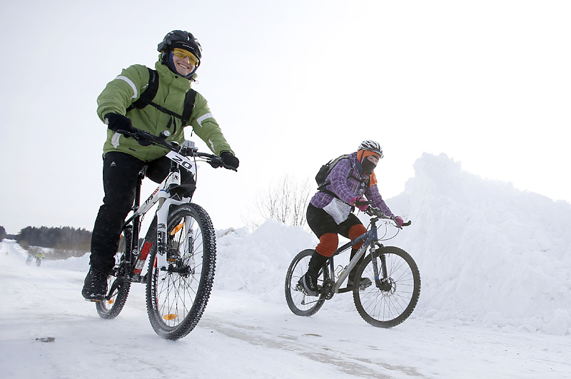 Maslenitsa amateur cycling marathon in Molodechno District