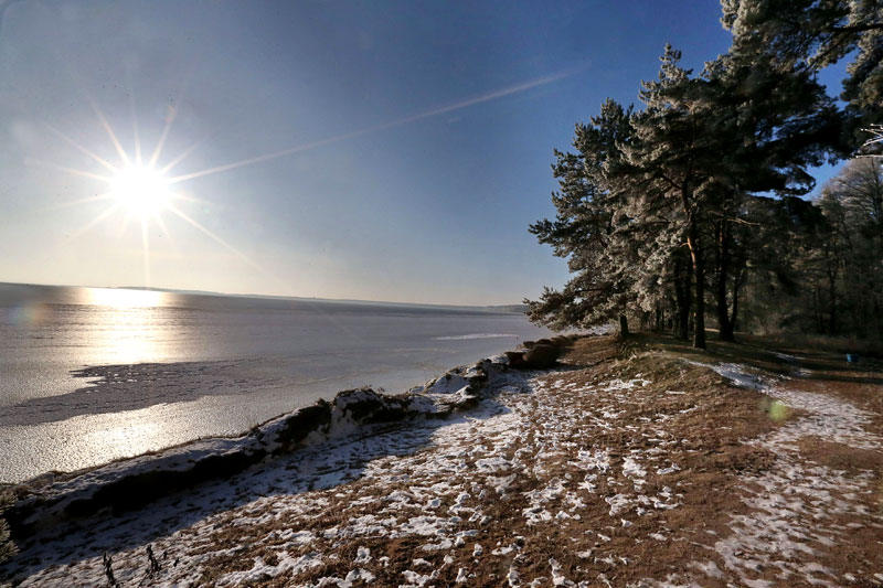 Naroch Lake in winter