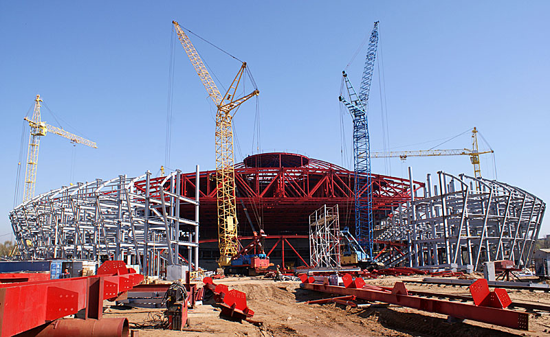 Construction of Chizhovka Arena
