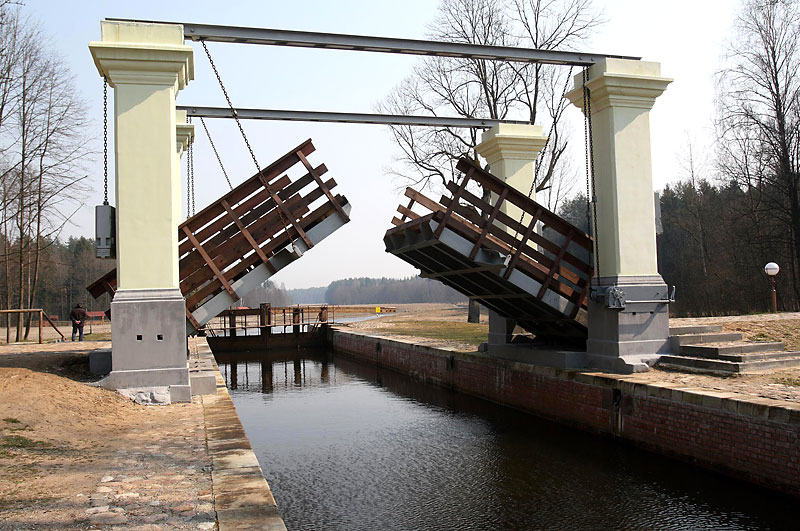 A draw bridge of Augustow Canal