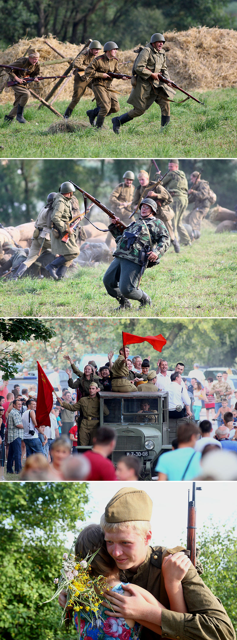 Reenactment of the battle for the border village of Belyany (Grodno District)