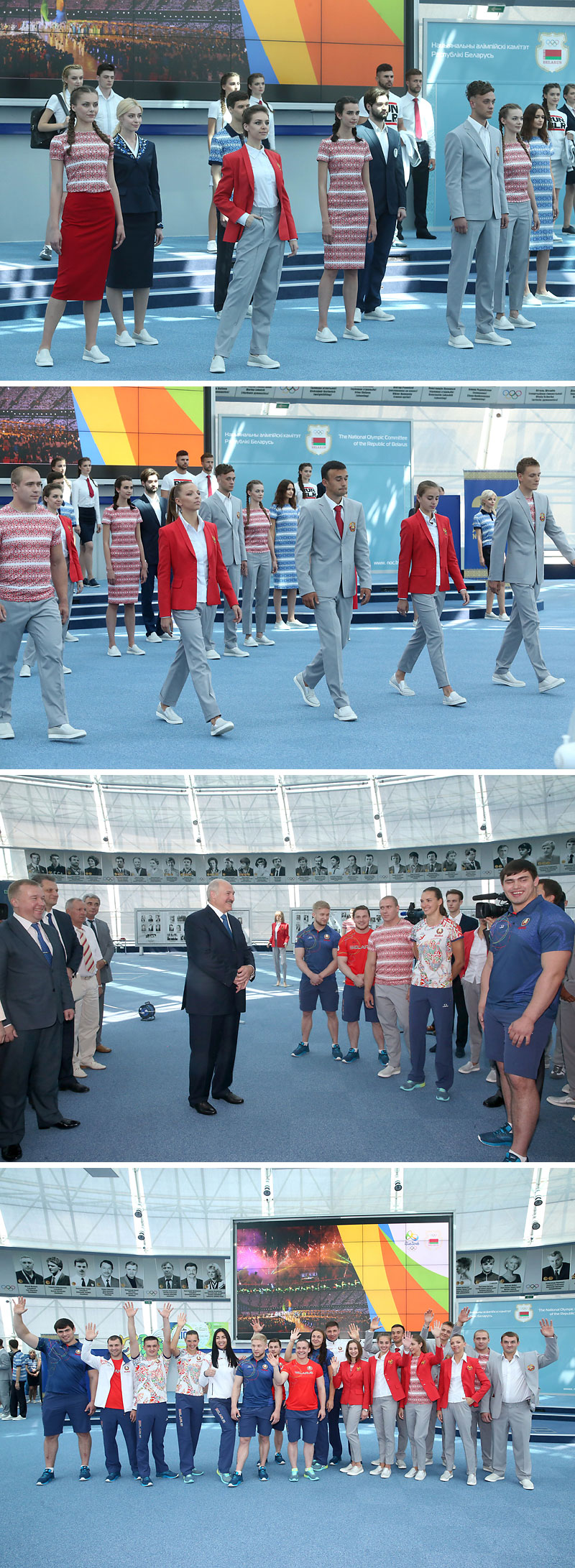 Ceremony and performance uniforms of Team Belarus at the 31st Summer Olympics in Rio de Janeiro were unveiled in a ceremony in the National Olympic Committee on 27 June