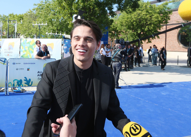 ALEKSEEV at the opening ceremony of Eurovision 2018