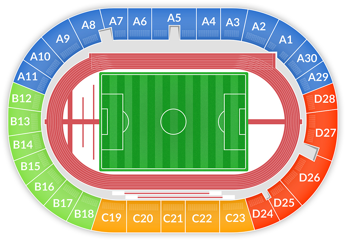 Схема трибун стадиона 