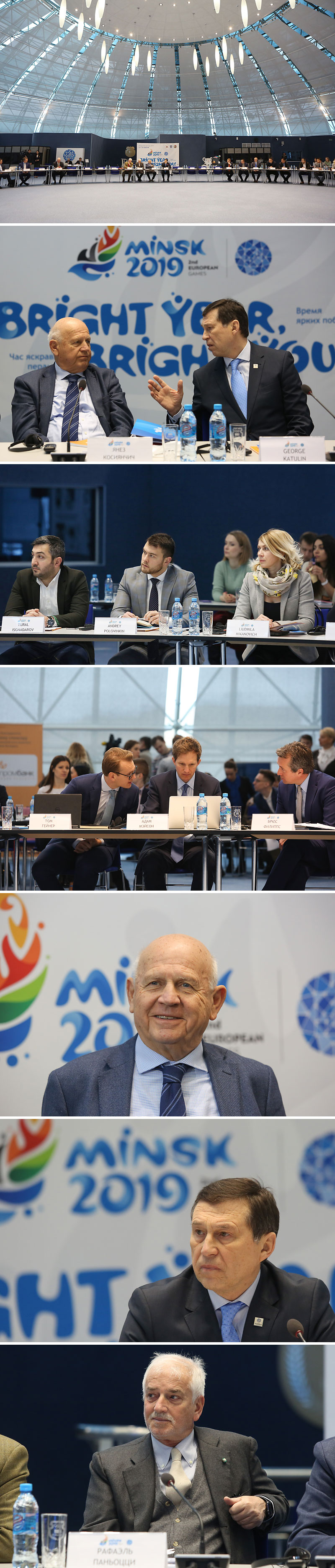 2018年3月，欧洲奥委会代表与白罗斯奥委会总部第二届欧洲运动会管理层和管理人员会面