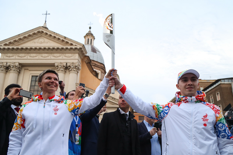 2nd European Games Flame lit in Rome