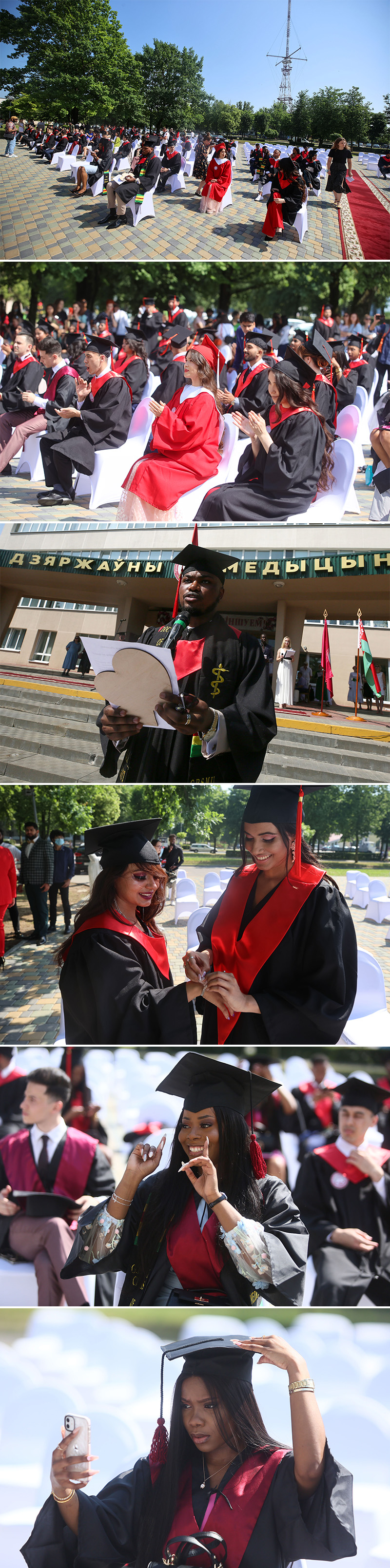 Presentation of diplomas to foreign students of Grodno State Medical University, July 2021