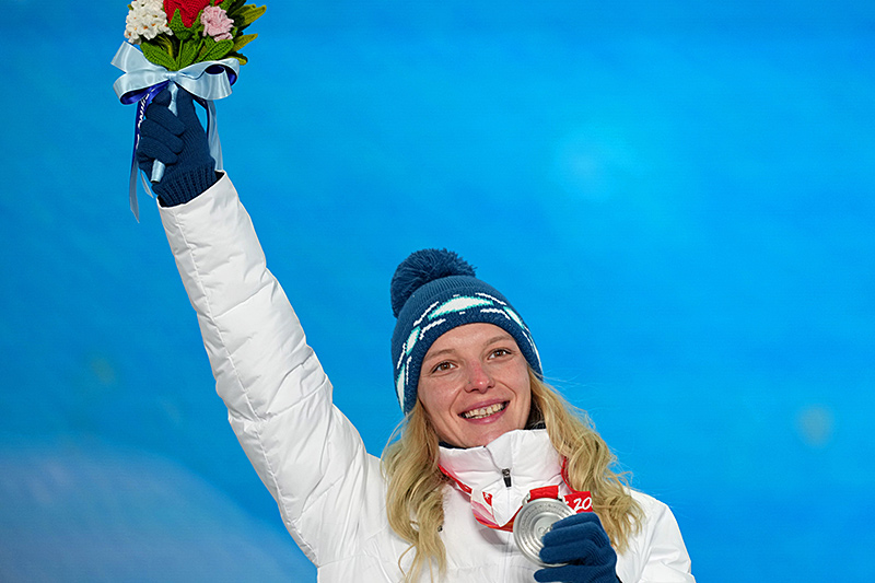 Freestyle skier Hanna Huskova wins Women’s Aerials silver