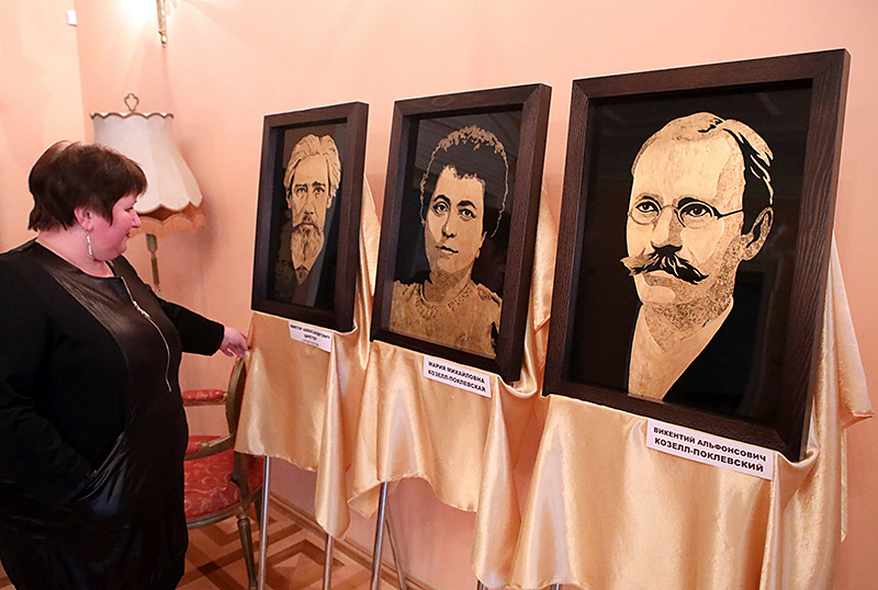 Portraits of Koziell Poklewski spouses and architect Schröter