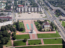 A bird’s-eye view of the town of Vitebsk
