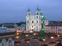 Grodno. A New Year tree at St. Javier Cathedral